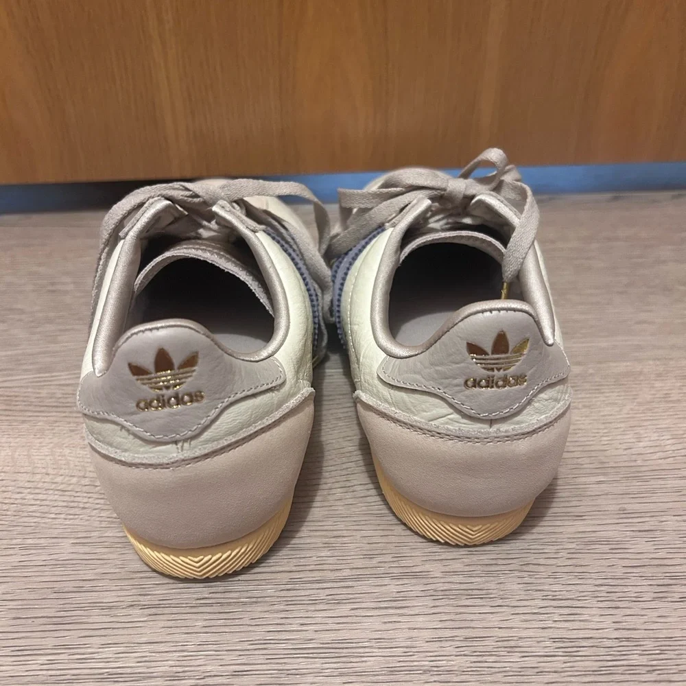 adidas Beige and Blue Japan Leather Sneakers - Picture 3 of 5